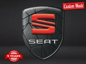 Seat Emblemas Silicona Auto Resistentes Alta Calidad Profesional